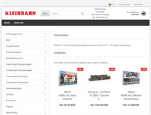 Tablet Screenshot of kleinbahn.com